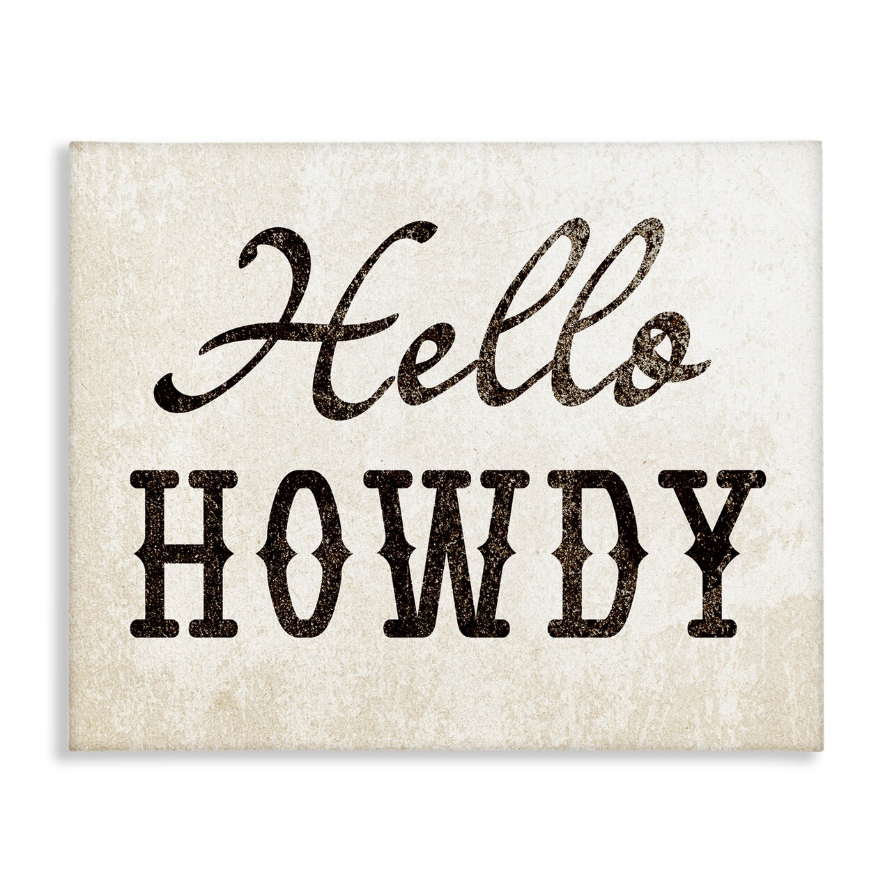Stupell Industries Western Hellow Howdy Canvas Wall Art Design by Daphne Polselli